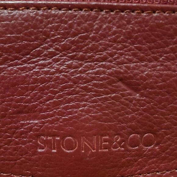 Stone Mountain Red Leather Shoulder Bag Retro - Picture 4 of 7
